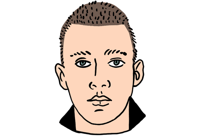 Emīls Asars. Zīmējums — Ernests Kļaviņš