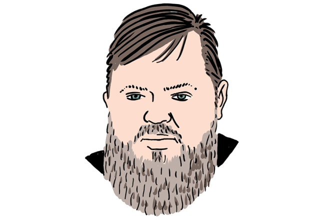 Oskars Irbītis. Zīmējums — Ernests Kļaviņš