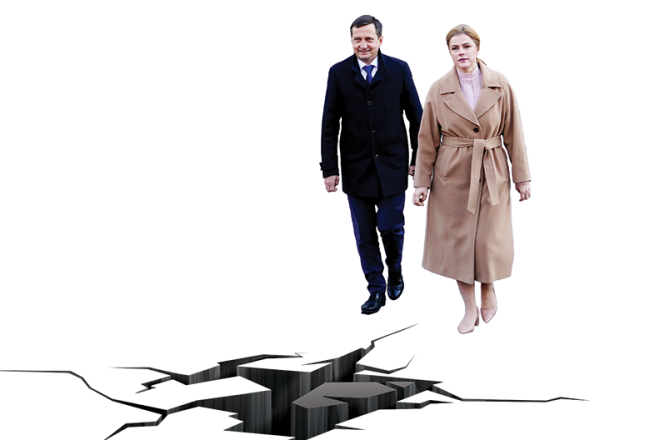 Premjerministre Evika Siliņa un ZZS līderis, zemkopības ministrs Armands Krauze. Ilustrācijai izmantots LETA foto