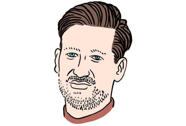 Timurs Tomsons. Zīmējums — Ernests Kļaviņš