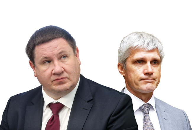 Egils Helmanis un Aleksandrs Bartaševičs. Foto no LETA arhīva