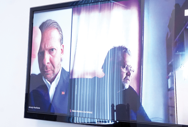 Aleksejs Rosļikovs tiesas sēdē 9. aprīlī piedalās attālināti.