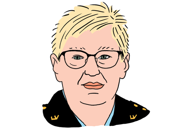 Irēna Knoka. Zīmējums — Ernests Kļaviņš