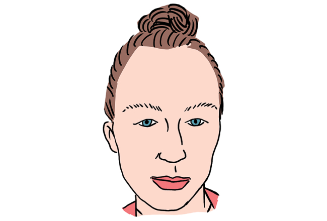 Kate Karolīna Tomašūna. Zīmējums — Ernests Kļaviņš