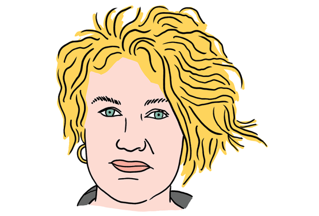 Janita Veinberga. Zīmējums — Ernests Kļaviņš