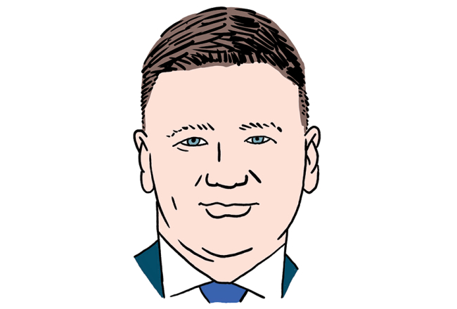 Kārlis Siliņš. Zīmējums — Ernests Kļaviņš
