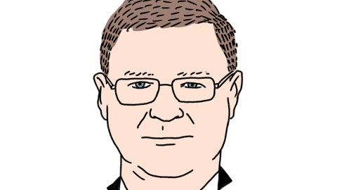 Valdis Dombrovskis. Zīmējums — Ernests Kļaviņš