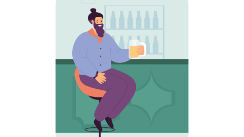 Es esmu tik turīgs, ka varu atļauties izdzert kausu alus lidostā!
Ilustrācija — Freepik