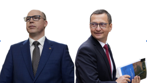 No kreisās — Armīns Meisters, Armands Krauze. LETA/IR redakcija kolāža