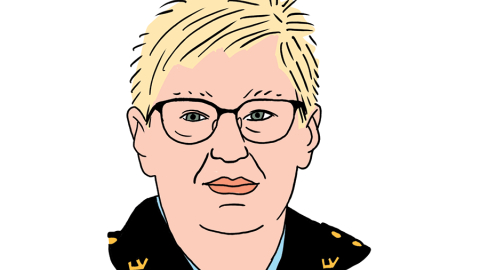 Irēna Knoka. Zīmējums — Ernests Kļaviņš
