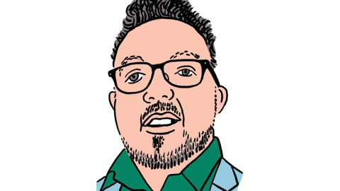 Indars Kraģis. Zīmējums — Ernests Kļaviņš