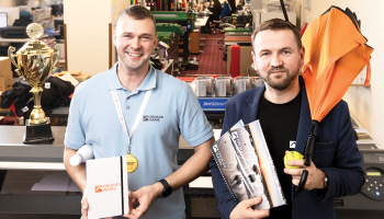 Juris Vēvers (no kreisās) un Raivis Pavlovičs, SIA Drukas nams īpašnieki.