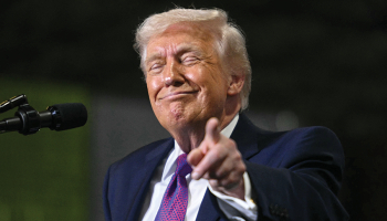 Donalds Tramps politiskās kampaņas pasākumā Kentuki štatā 11. martā.