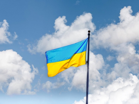 Ukrainas karogs. Publicitātes foto
