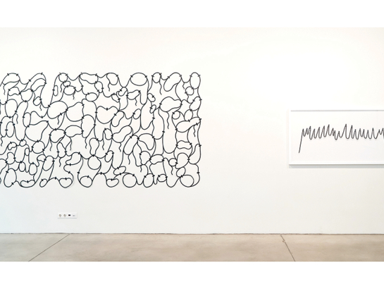 Maijas Kurševas personālizstādē Tīrraksts. Publicitātes foto