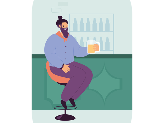 Es esmu tik turīgs, ka varu atļauties izdzert kausu alus lidostā!
Ilustrācija — Freepik