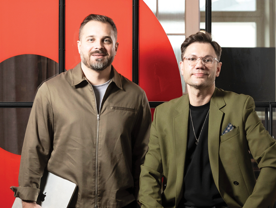 Vadims Barisons un Kārlis Zembergs, aģentūras Omnicom Media vadītāji.