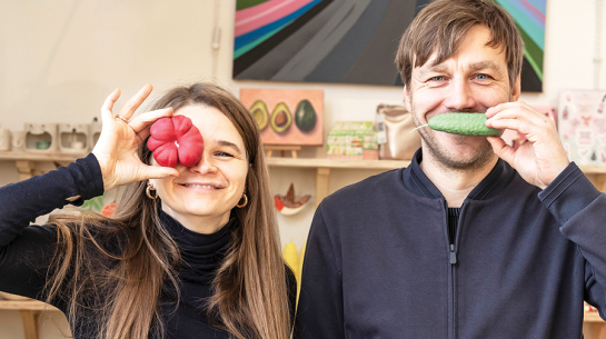 Aiva un Jānis Baloži, SIA Arisa un zīmola Gardenia Eco vadītāji.