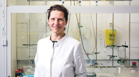 Organiskās sintēzes institūta vadošā pētniece Ilga Mutule: «Ja ir vēlme radīt medikamentu, tad ir jāmeklē kaut kas oriģināls, jo tam ir jābūt savienojumam, kuru varētu patentēt.»