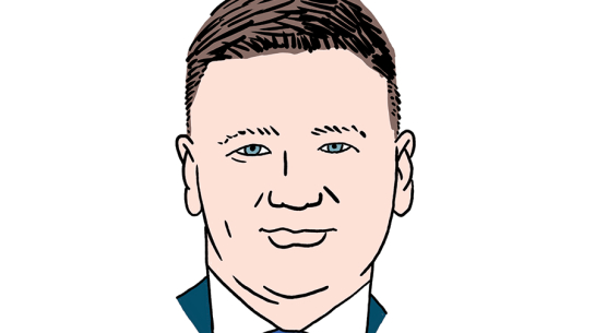 Kārlis Siliņš. Zīmējums — Ernests Kļaviņš