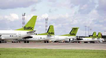 "airBaltic" lidmašīnas. Foto: Andrejs Terentjevs, F64