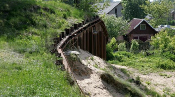 Baložu kāpa Berģos ar redzamu nostiprinājumu pēc sākotnējās norakšanas. Foto: Gatis Dieziņš, LETA