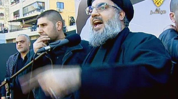 "Hizbollah" līderis Hasans Nasralla. Foto: AFP/LETA