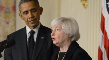 ASV prezidents Baraks Obama kopā ar Dženetu Jellenu. Foto: EPA/LETA