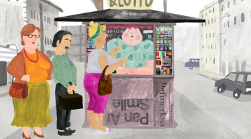 Kadrs no Anetes Meleces filmas "Kiosks". Publicitātes foto