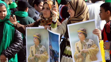 Protestētāji Lībijā. Foto: EPA/LETA
