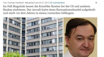 Ekrānšāviņš no Šveices laikraksta tagesanzeiger.ch