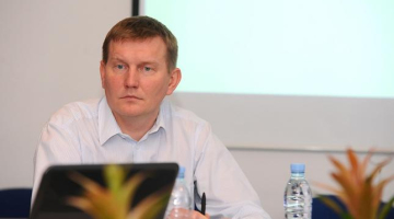 Jaunā sabiedriskā elektroniskā medija izveides koncepcijas detalizācijas izstrādes projekta vadītājs Gints Miķelsons. Foto: Evija Trifanova, LETA