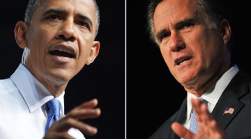 ASV prezidenta amata kandidāti - Baraks Obama un Mits Romnijs. Kurš šodien uzvarēs? Foto: AFP/LETA