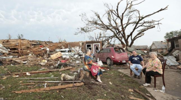 Viss, kas palicis pāri pēc virpuļviesļu Oklahomā. Foto: AFP/LETA