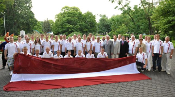 Latvijas delegācija Londonas olimpiādei. Foto: Jānis Saliņš, F64