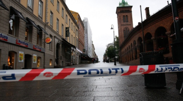 Oslo pēc terora akta. Foto: AFP/LETA