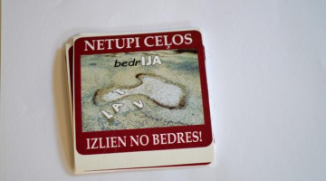 Piebaldzēnu akcijas plakāts. Foto: Inga Nestere, F64