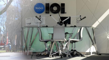 Tukša radio 101 studija pēc uzņēmuma pārdošanas ir jau pāris nedēļu. Foto: Evija Trifanova, LETA