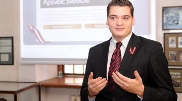Latvijas Studentu apvienības prezidents Edvars Ratnieks. Foto: Ieva Čīka, LETA