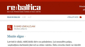 Ekrānšāviņš no portāla "Re:Baltica".
