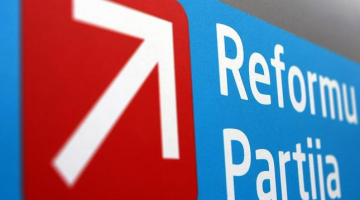 Reformu partijas  logo. Foto: Edijs Pālens, LETA