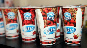 Rīgas piena kombināta produkcija. Foto: Evija Trifanova, LETA