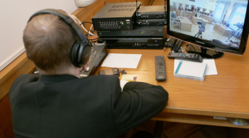 Notiek Satversmes tiesas sēdes ieraksts. Foto: Raitis Plauks, F64