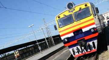 Vilciens Rīgas Centrālajā dzelzceļa stacijā. Foto: LETA