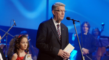 Valdis Zatlers gada sporta balvas pasniegšanā. Foto: Gints Ivuškāns, F64