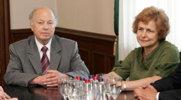 Eiropas Parlamenta deputāti Alfrēds Rubiks (K) un Tatjana Ždanoka (L). Autors - Kristaps Kuhaļskis, F64