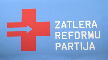 Zatlera Reformu partijas logo vēl sākotnējā veidolā. Foto: Jānis Saliņš, F64