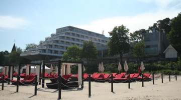 Viesnīcas „Baltic Beach Hotel" ierobežotā pludmales zona. Foto: Lāsma Gaile