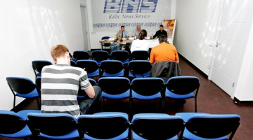 Preses konference ziņu aģentūras BNS telpās. Foto: Reinis Hofmanis, F64