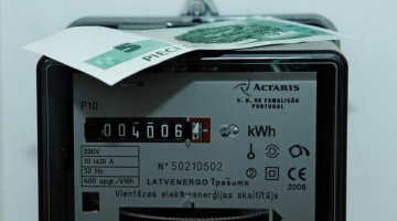 Elektrības skaitītājs. Foto: Gints Ivuškāns, F64